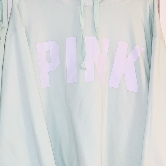 VS PINK VICTORIA LIGHT GREEN RAIN HOODIE♥︎ - Picture 3 of 4